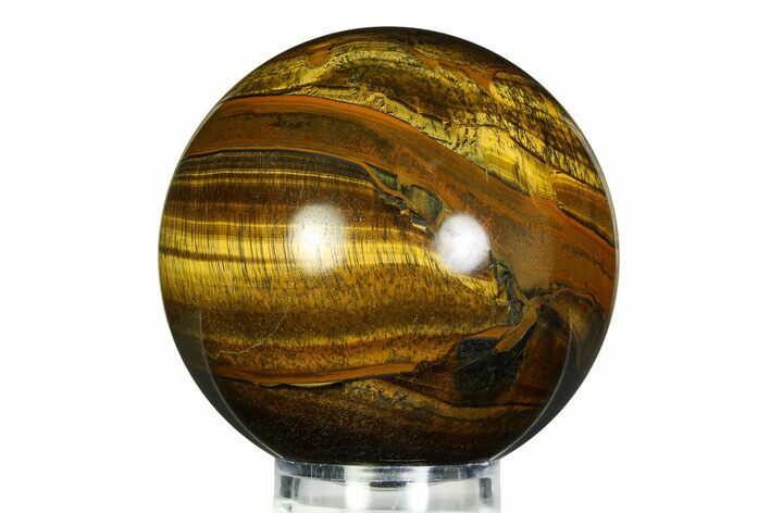 Polished Tiger's Eye Sphere - Top Quality #352428